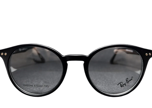 Óculos Classic Round Black Ray-Ban – Armação de Grau em Acetato