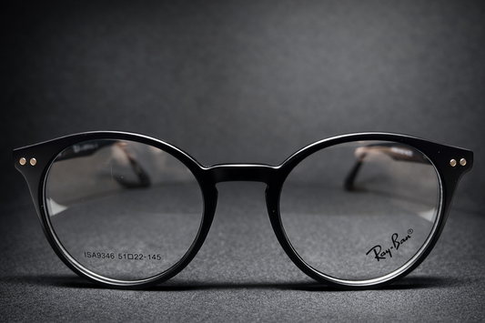 Óculos Classic Round Black Ray-Ban – Armação de Grau em Acetato